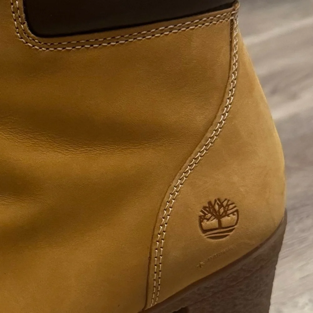 TIMBERLAKE Tillston Leather Heeled Lace-Up Boots Color Wheat Nubuck Size 8 - Picture 9 of 16